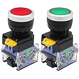 TWTADE / 2pcs 22mm Panel Mount 10A 440V 1NO 1NC