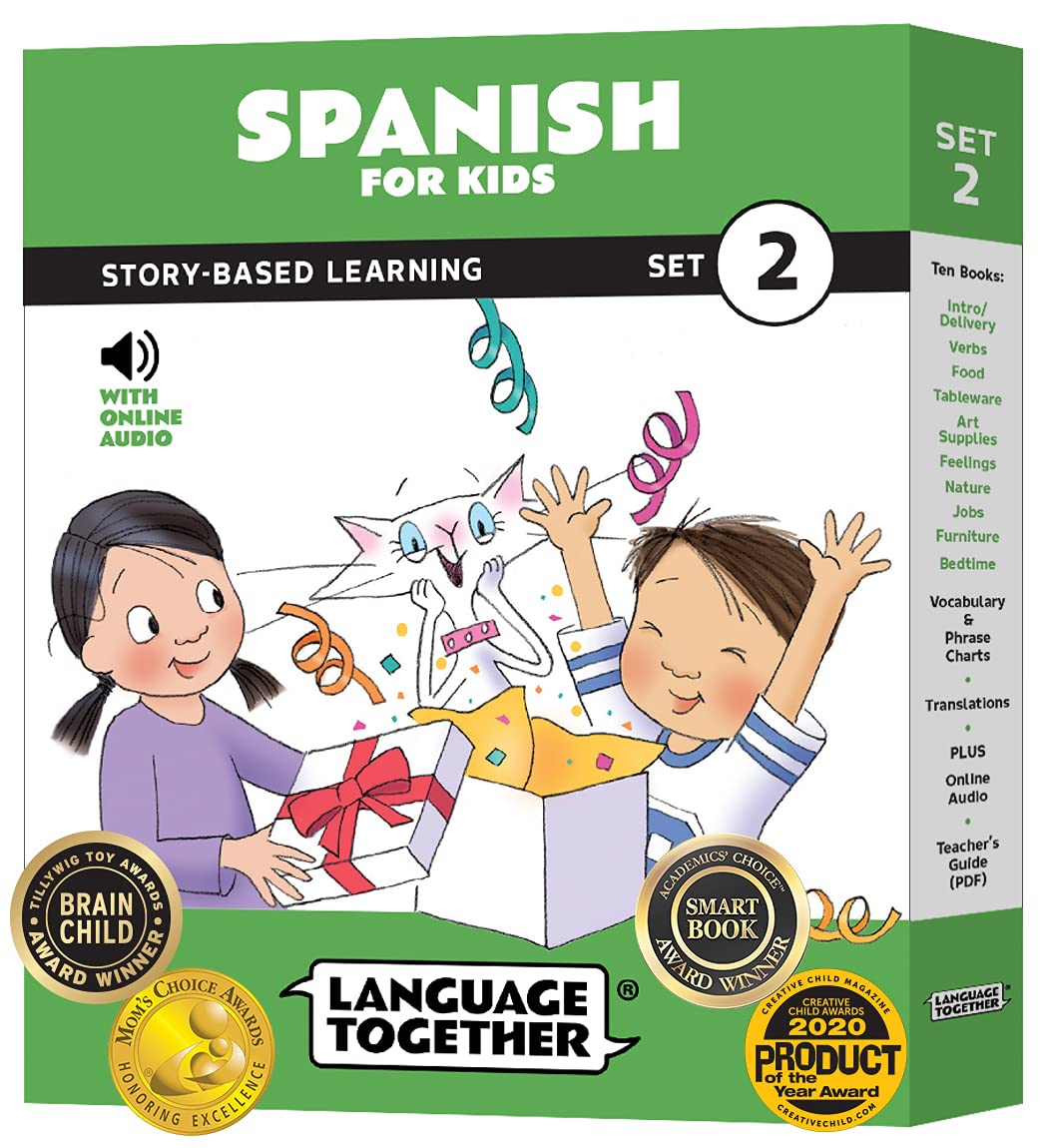 Spanish for Kids Set 2 10 Beginner Spanish Books for Kids with Online
