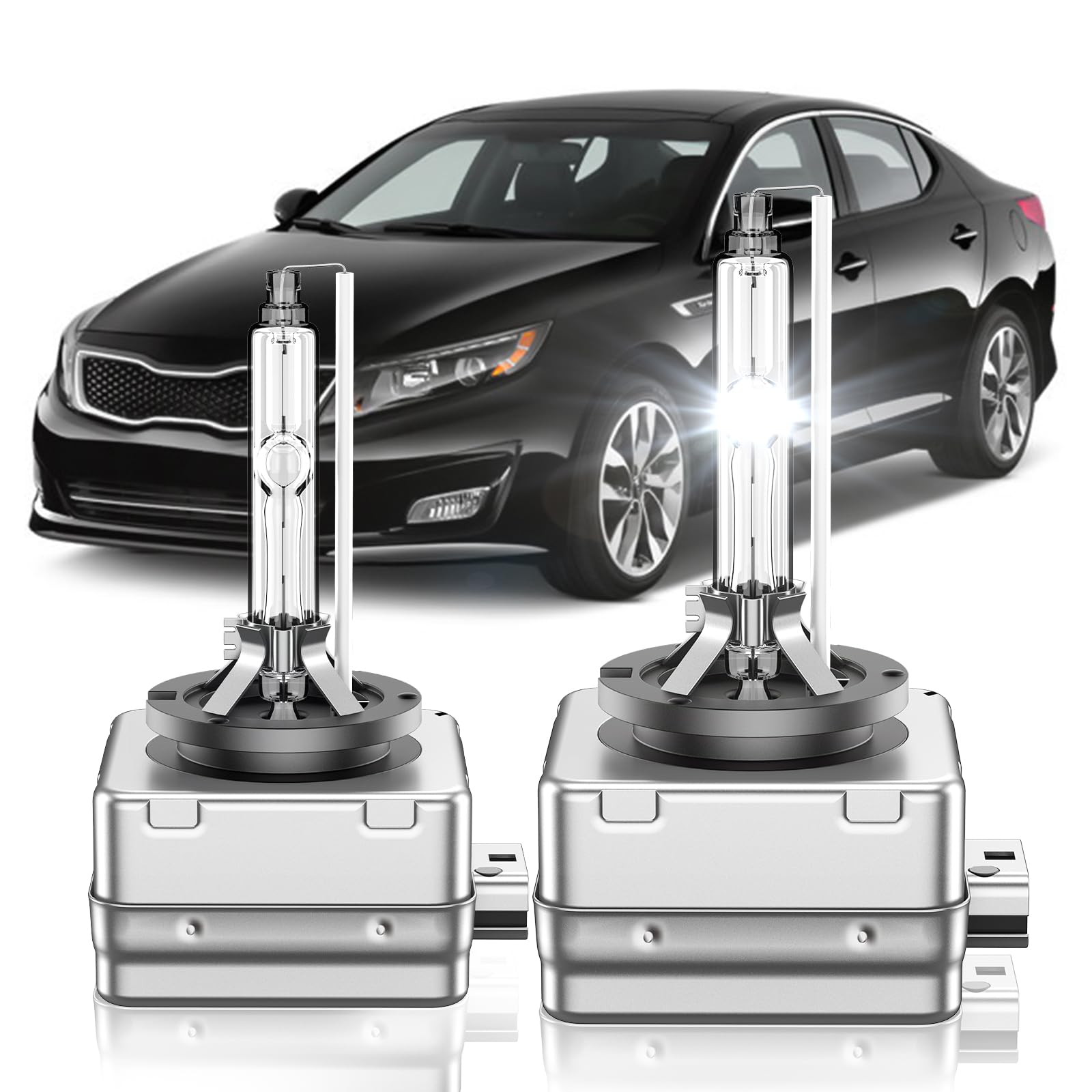Photo 1 of SENROBO Fit for 2011-2015 Kia Optima Limited Hybrid SX Turbo D1S HID Xenon Headlight Bulbs, High Low Beam Light Bulb, 6000K Cool White, Pack of 2