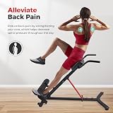 Sunny Health & Fitness Hyperextension Roman Chair with Dip Station Black view 3