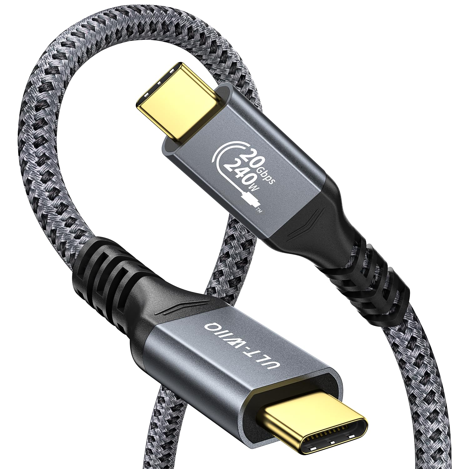 240W USB C to USB C 3.2 Gen2x2 Cable 2M 20Gbps Data Cable 4k@60Hz Video Output PD 3.1 Fast Charging Monitor for iPhone 15/15 Pro for Thunderbolt 3/4 Cable MacBook,iPad,MacBook Air,Galaxy S23/S22 (2M)