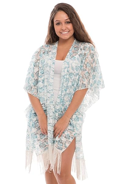 Sanifer Womens Beach Swimsuit Cover Up Kimono Long Swim