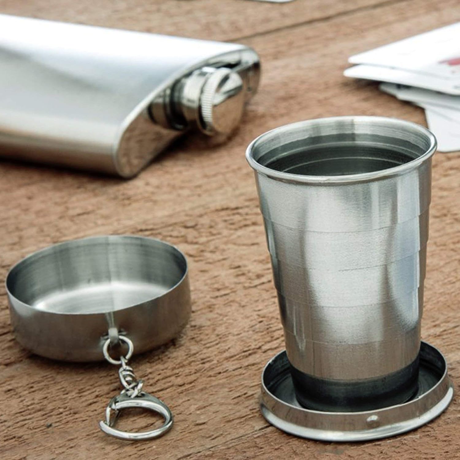 ASR Outdoor Stainless Steel Collapsible Camping Cup 2.5oz Camping