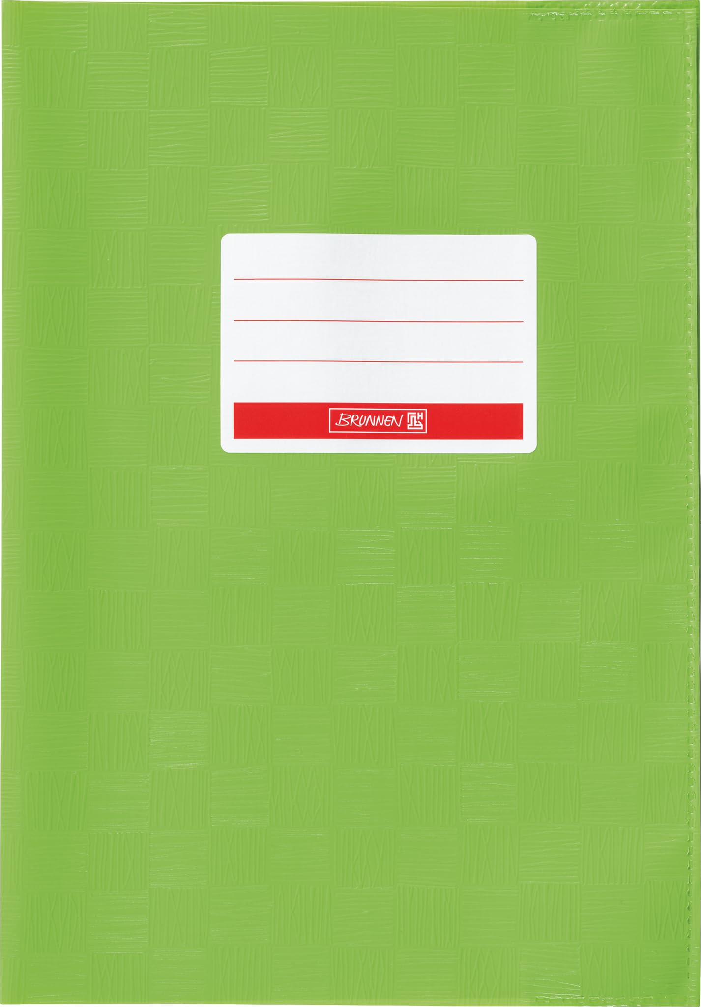 Brunnen Booklet Cover for A4 with Name tag and Structure Embossing/Bast Structure, 1 Envelope a5 Light Green