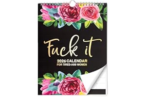 2026 Calendar, Fu-ck It Calendar, Novelty Wall Calendar 2026 Monthly Calendar Thick Paper Monthly Planner with Hanging Hook F