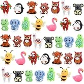 FBOUPYU 36Pcs 3D Animal Silicone Focal Beads for Pens，Beaded Pen Supplies，Focal Beads Bulk for Making Keychain Handmade Crafts