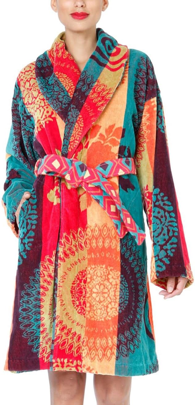 bademantel bunt damen