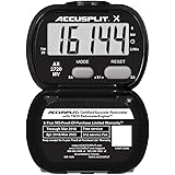 ACCUSPLIT Accelerometer Activity Tracker Pedometer with MVPA, Black
