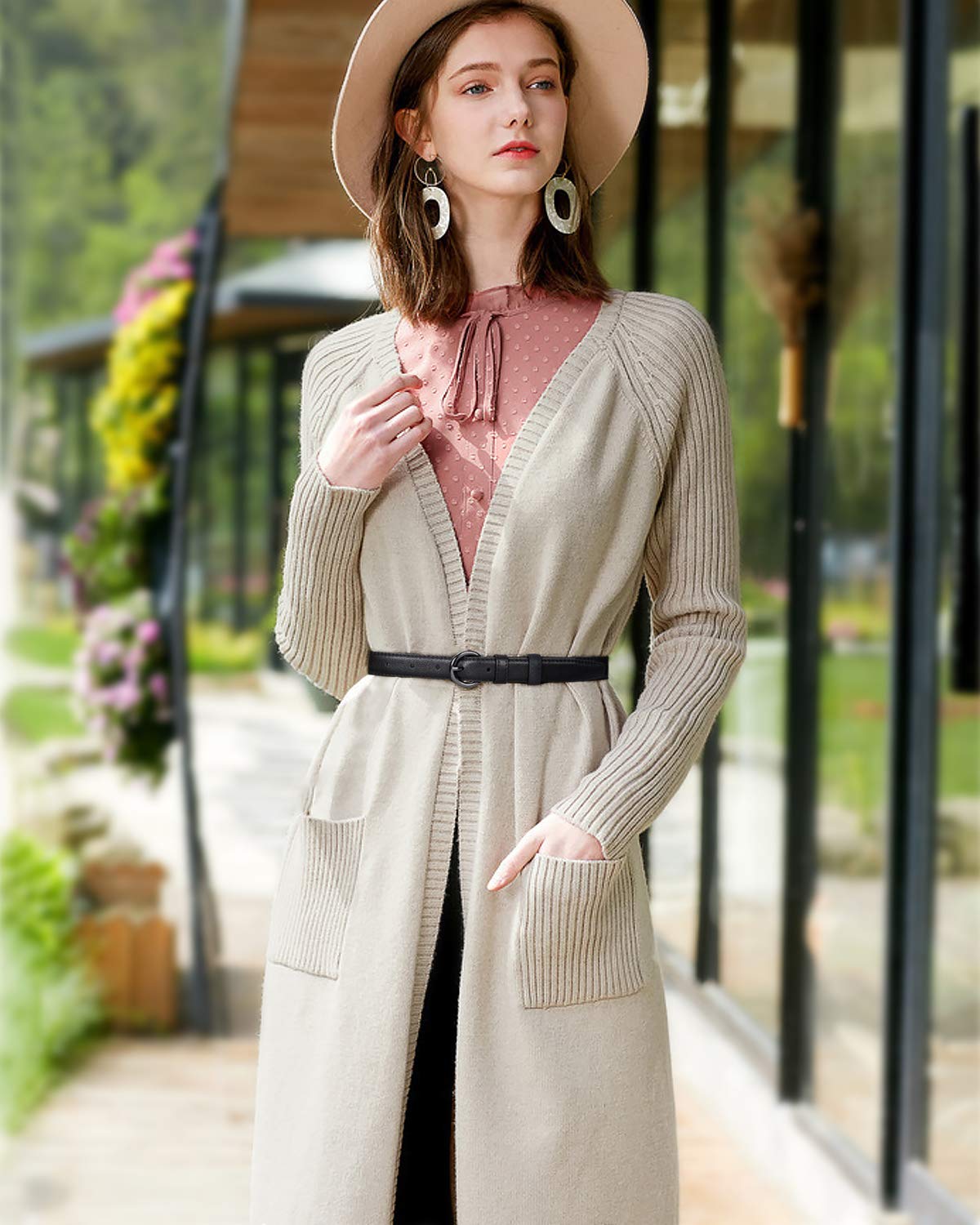 JASGOOD Ceinture en Cuir Ceinture Femme à la Mode Ceinture Solide avec Boucle en Alliage pour Jeans, Pantalon, etc