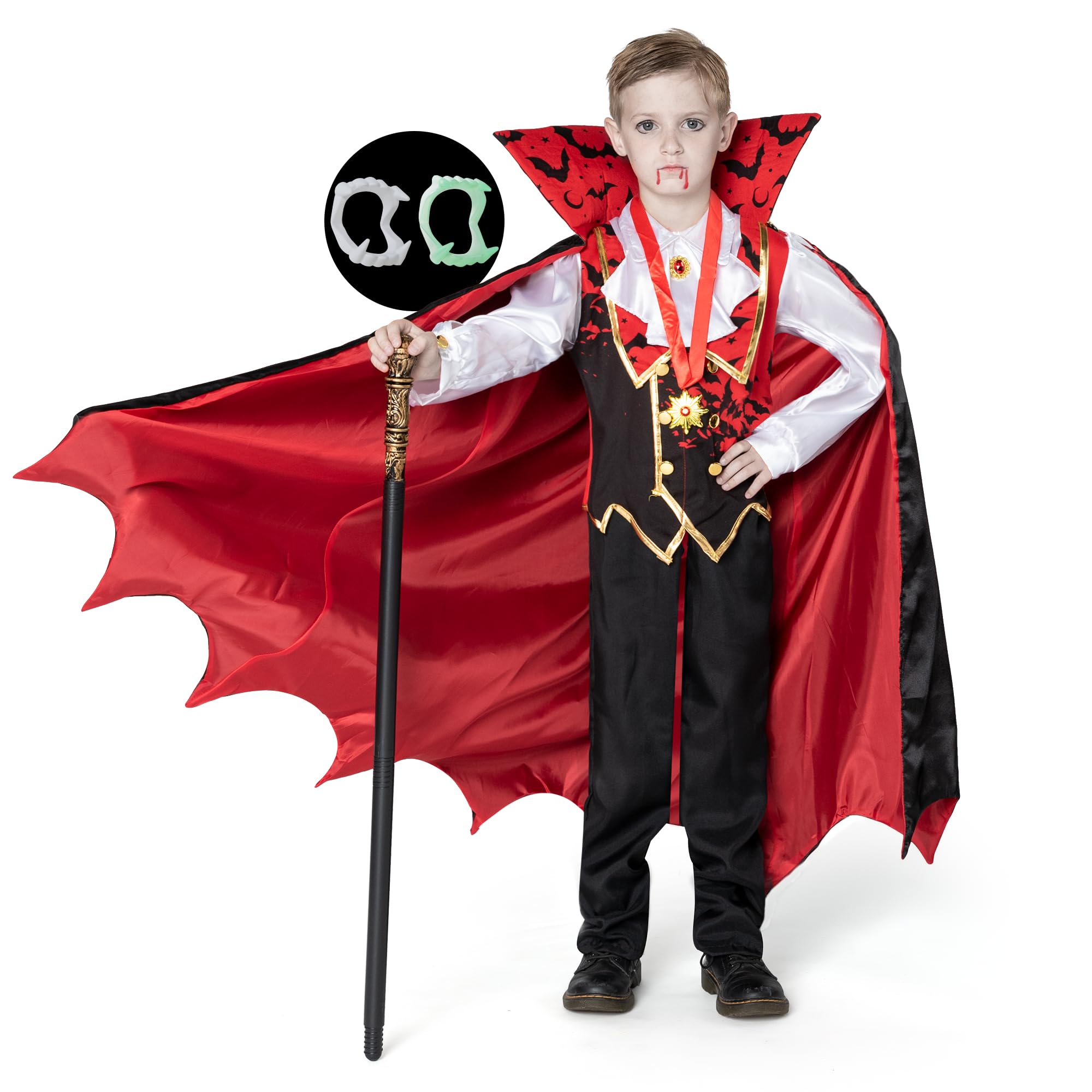 Spooktacular Creations Child Boy Vampire costume red (3T (3-4 yr))