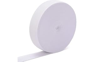 White 1/2 Inch 43 Yard Elastic Band,High Stretch Knit Waistband Elastic for Sewing, Pants, Skirts, Masks,Soft, No-Roll, Durab