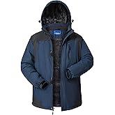 CNBQDD Winter Jackets Mens Skiing Coats Warm Waterproof Ski Snow Coat with Hooded for Cold Weather