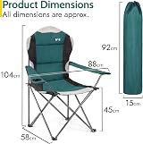 Trail Kestrel Deluxe Camping Chair High Back Teal 120kg Weight Capacity view 3