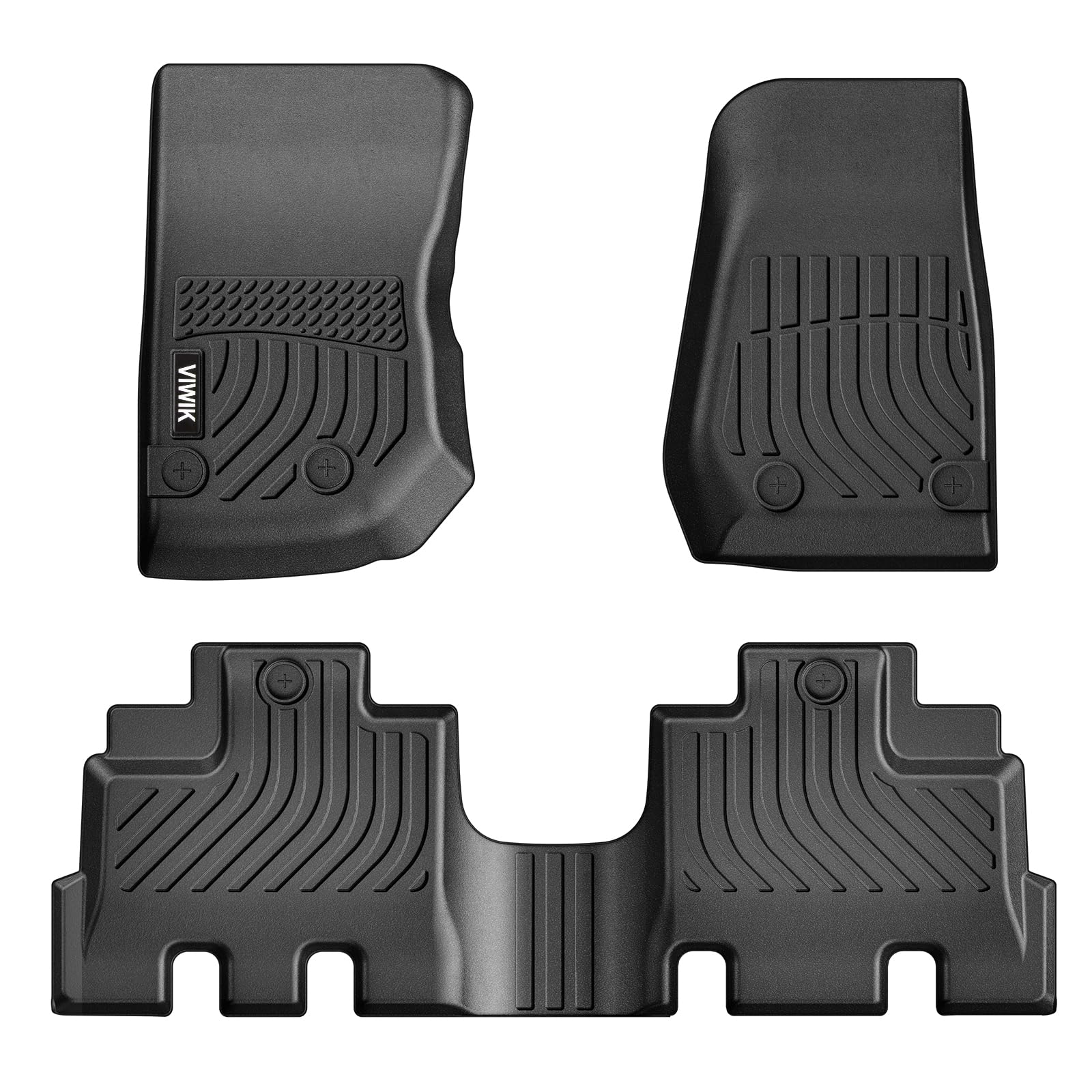 VIWIK Floor Mats fit for Jeep Wrangler JK 2014 2015 2016 2017 2018 (Not for 4XE and JL), TPE Rubber Car Mats All Weather Protection Automotive Floor Liners for 2014-2018 Wrangler JK, Front & Rear Image VIWIK Floor Mats fit for Jeep Wrangler JK 2014 2015 2016 2017 2018 (Not for 4XE and JL), TPE Rubber Car Mats All Weather Protection Automotive Floor Liners for 2014-2018 Wrangler JK, Front & Rear Image