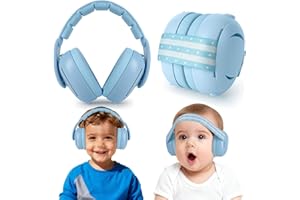 [2-in-1] Baby Headphones - Baby Ear Muffs Noise Cancelling - Infant Noise Cancelling Headphones