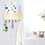 Echehi 5 Hooks Key Holder Wall Mounted Small Coat Rack Black view 4