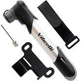 Vibrelli Mini Bike Pump - Presta &amp; Schrader Bicycle Pump - 120 PSI Tire Pump for Road &amp; MTB - No Valve Changing Needed