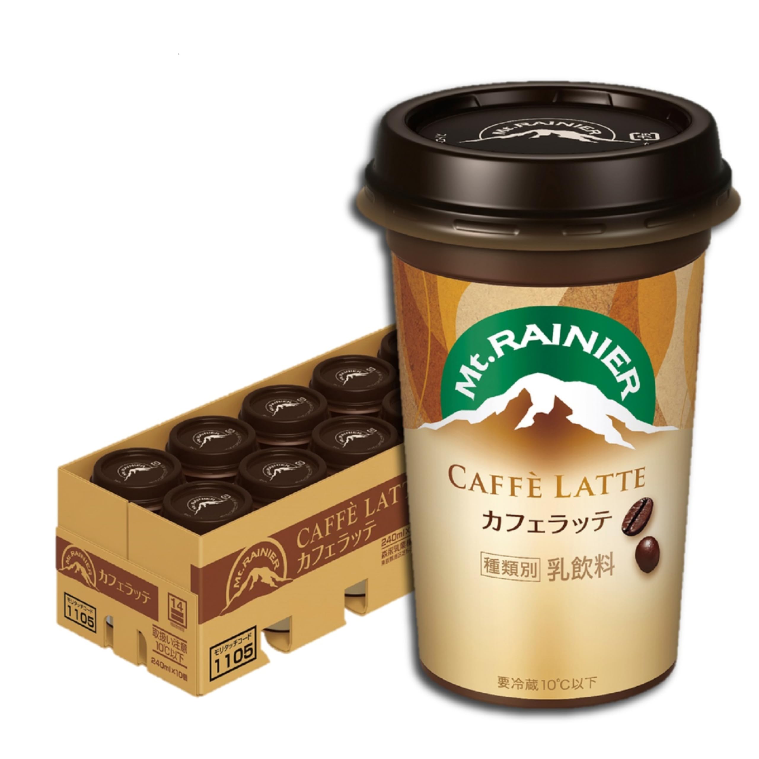 【Amazon.co.jp限定】森永乳業 マウントレーニア dark roast 液体 カフェラッテ 1ケース | Mt.RAINIER コーヒー カフェラテ ドリンク 珈琲 飲料 【クール便】 10個(×1)商品画像