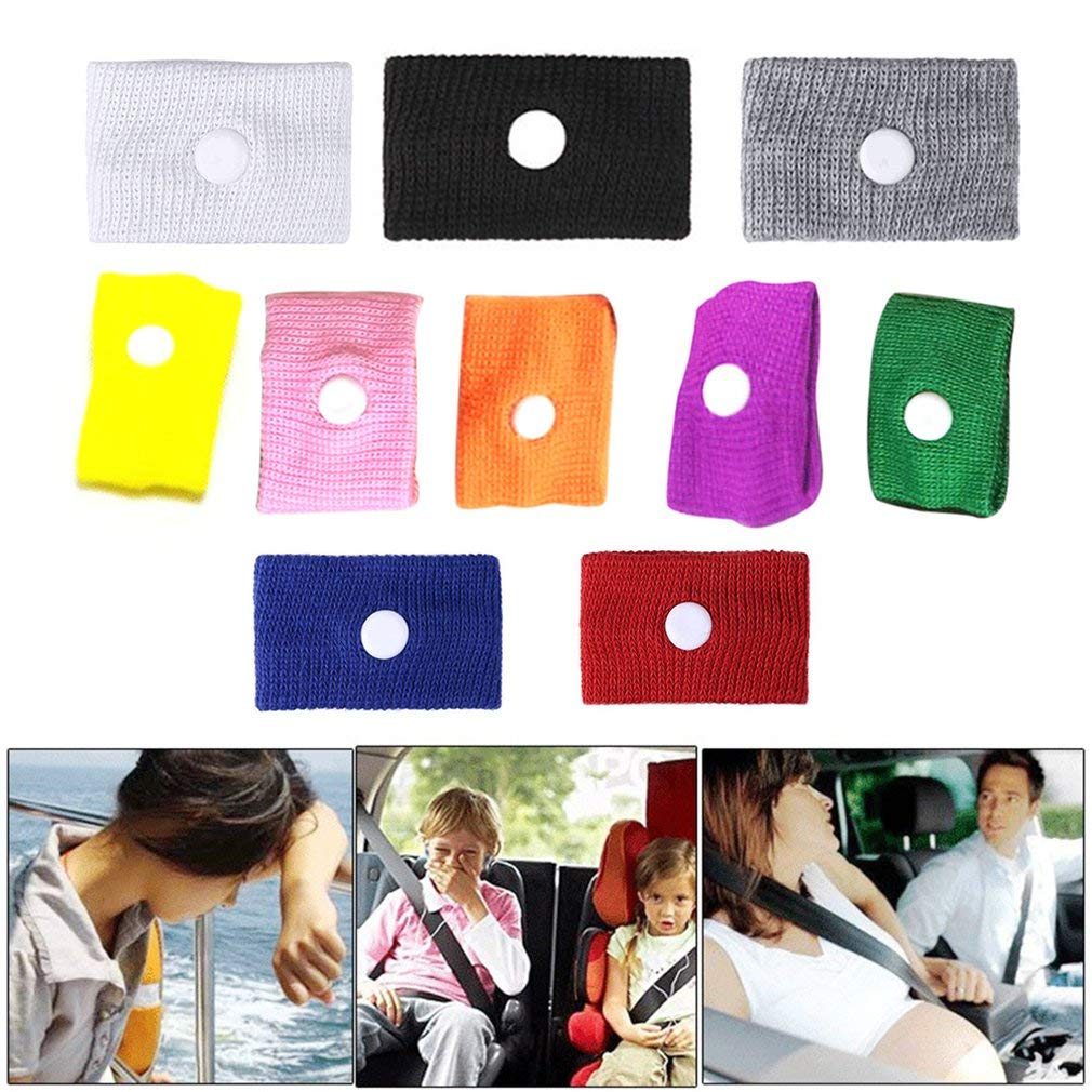 Travel Sickness Wrist Band Anti Nausea Car Van Sea Plane Wristband Anti-Motion Sickness Bracelet Strap