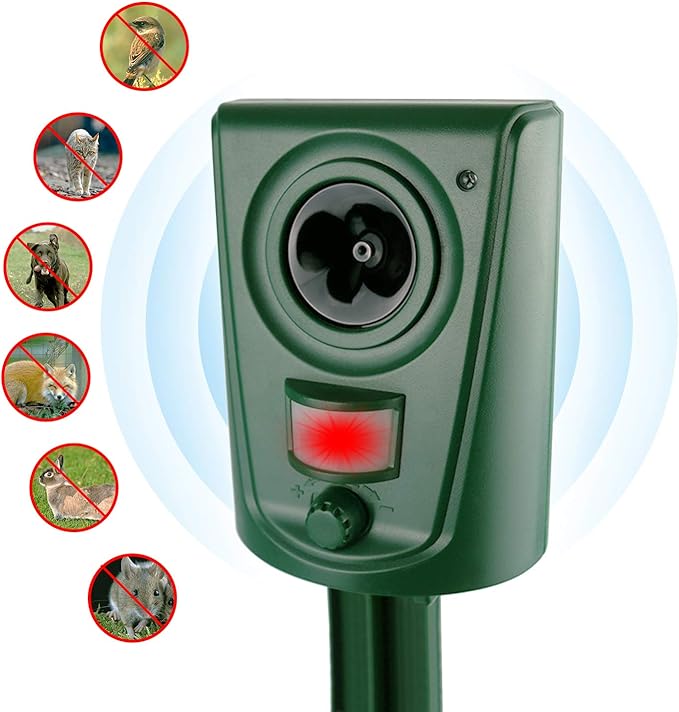 PECHTY Cat Repellent, Ultrasonic Animal Repeller, Battery Operated