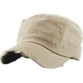 Funky Junque Distressed Military Hat – Newsboy Hats for Women, Short Brim Army Baseball Cap, Womens Cadet Hat Trendy Style