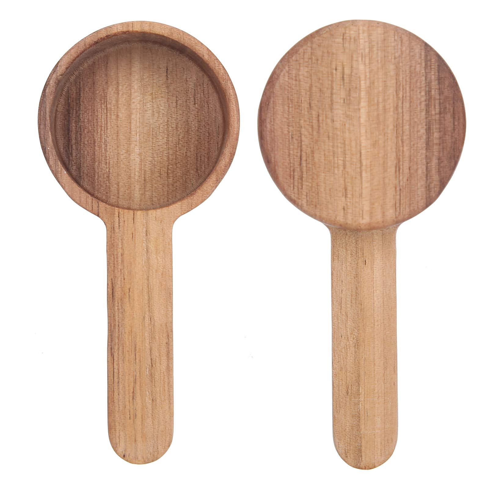 Nikou Coffee Spoon Wooden Measuring Spoon, Kitchen Soup Spoon Tablespoon Tool for Coffee Beans, Home Kitchen Accessories (Short Handle 8g)