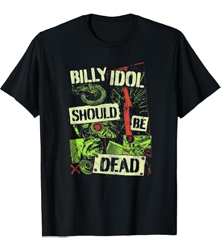 Amazon.com: Billy Idol - Rebel Yell Tracklist T-Shirt : Clothing