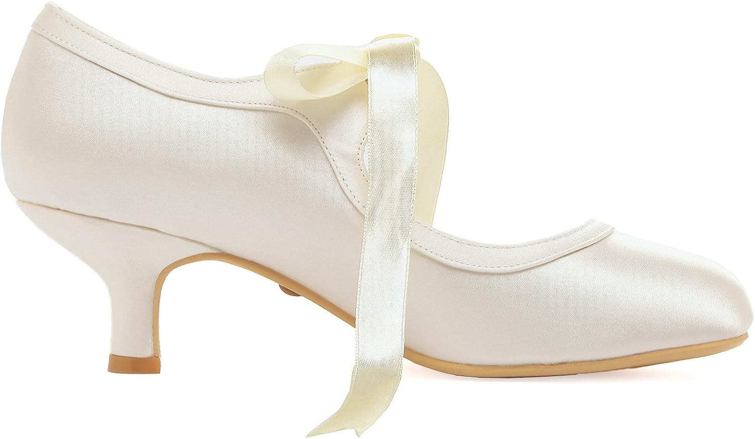 Scarpe e borse Elegantpark HC1803 Donna Mary Jane Punta Chiusa Tacco Medio  Tacchi Nastro Satin Scarpe da Sposa urban-earth.co.uk