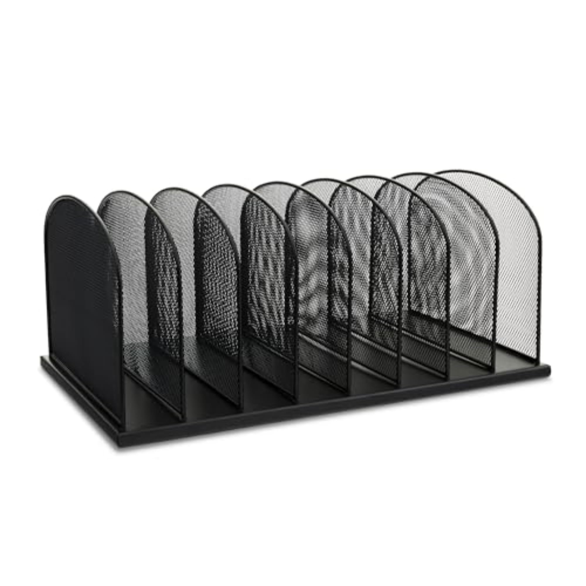 Safco 3253BL Onyx Mesh Desk Organizer with 8 Upright Sections, Black