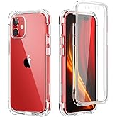 SURITCH Case for iPhone 12 / iPhone 12 Pro 6.1 Inch 360° Transparent Shockproof Silicone Bumper [Ultra Hybrid] Full Body Protection Cover Our iPhone 12 6.1 Inches (Clear)