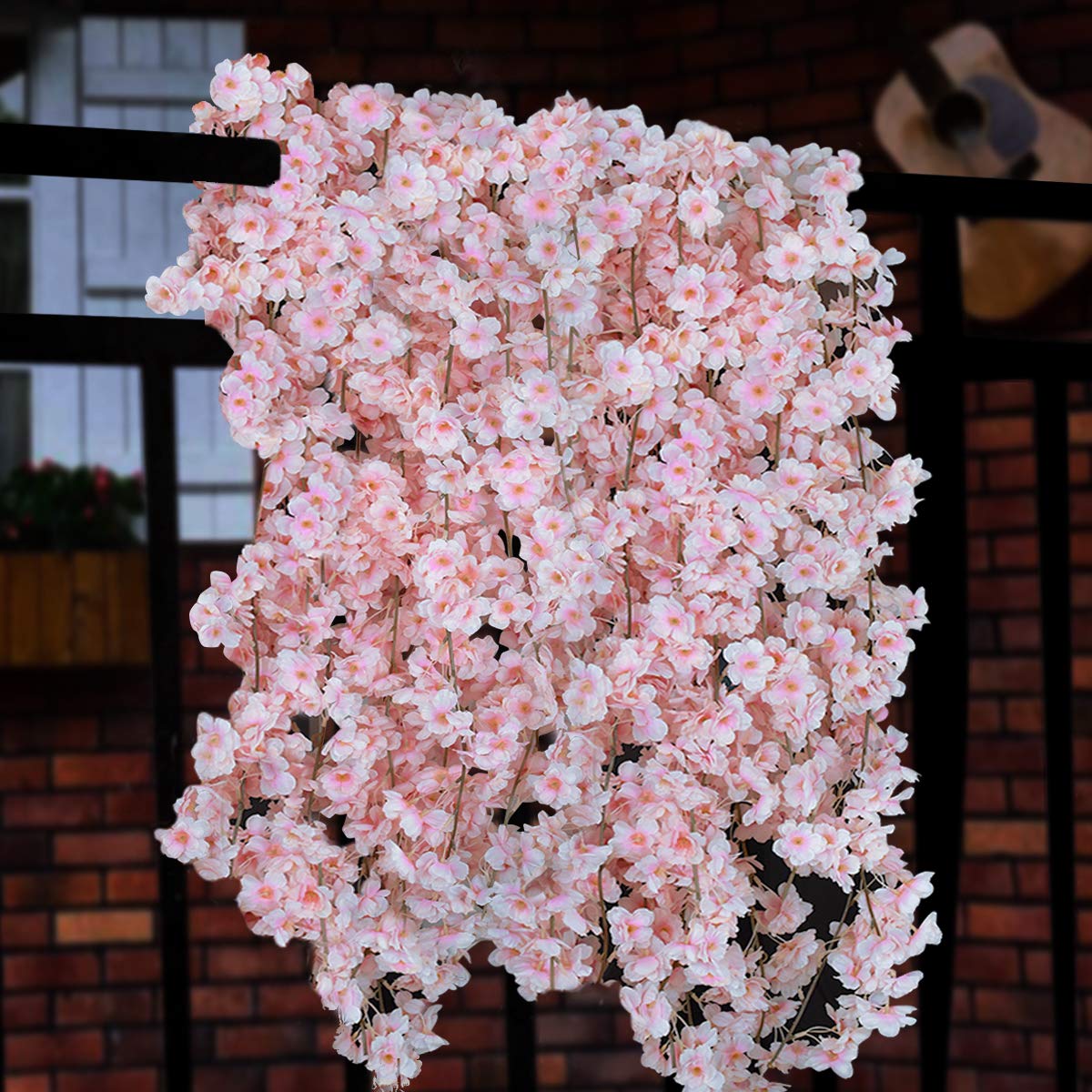 Sunm Boutique Artificial Cherry Blossom Garland Hanging Vine Silk