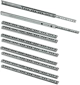 Emuca Set of 5 Pairs 10 Ball Slides 17mm x 278mm Zinc Drawer Sliders