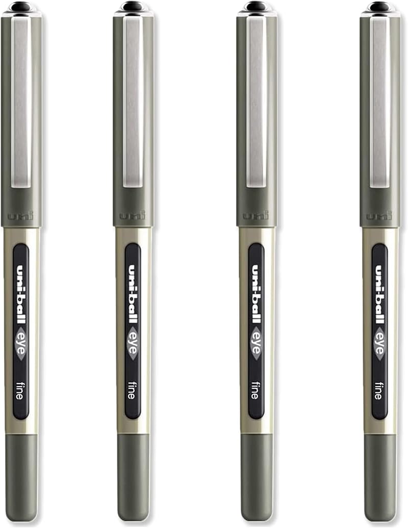 uni-ball Eye UB-157 Rollerball Pen 0.7mm Black Pack of 4