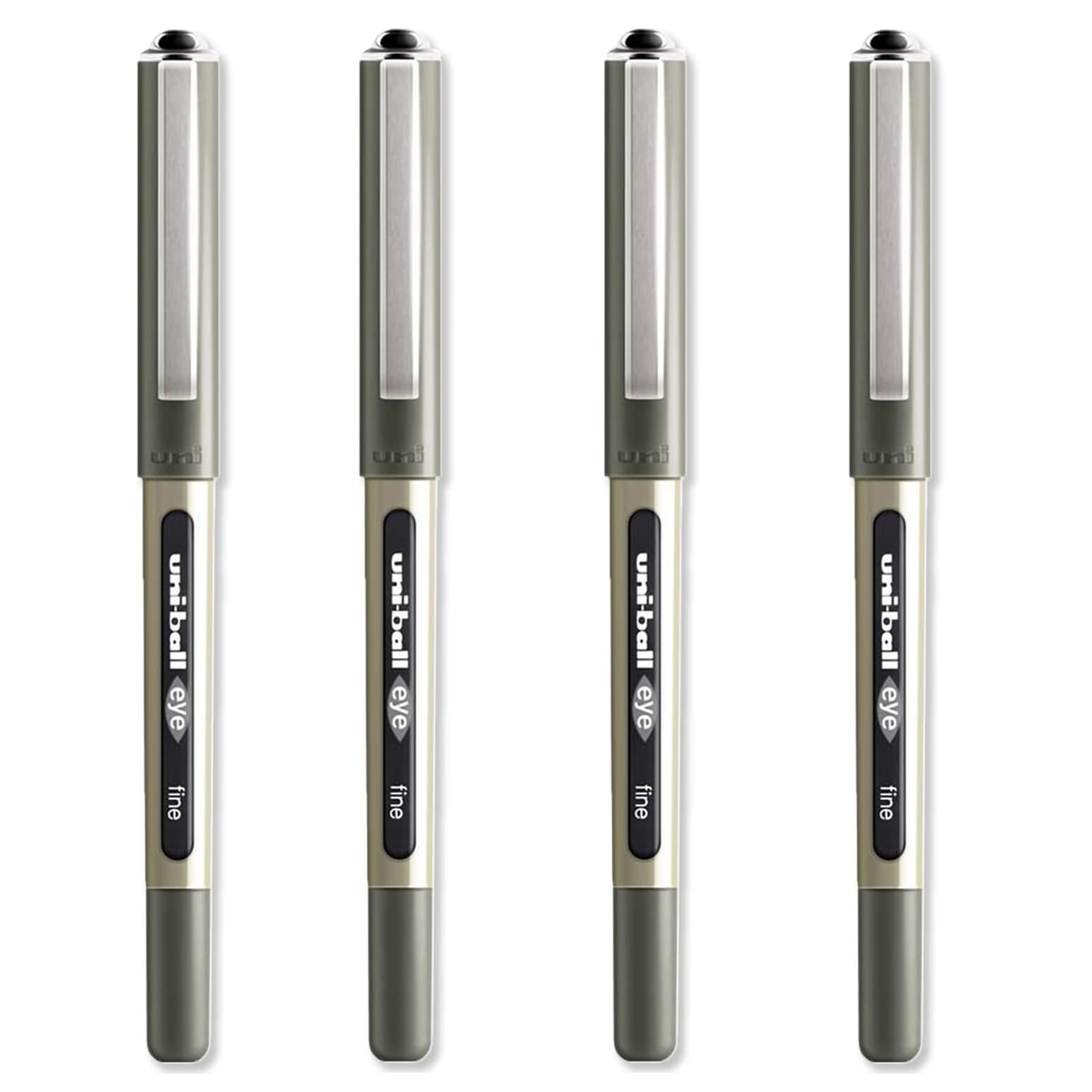 uni-ball EYE - UB-157E Rollerball Pens - 0.7mm Nib - Black - Pack of 4