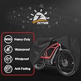 Zettum 600D PU Coating Bike Cover for 1 Bike Outdoor Waterproof Heavy Duty view 3