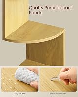 VASAGLE 5-Tier Corner Shelf Natural Oak LBC072Y70 30 kg Load Capacity view 6
