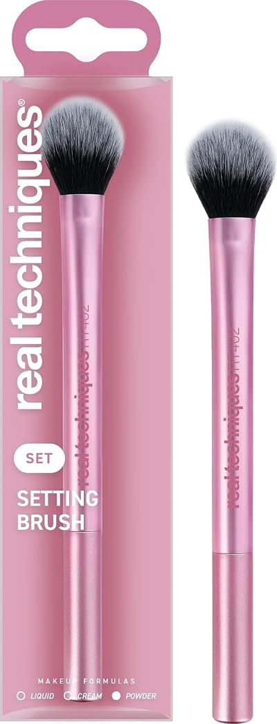 Real Techniques Setting Brush – Ultra-Plush Taklon Bristles, Aluminum Handle