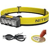 Nitecore NU27 600 Lumens Running Camping Headlamp, USB-C Rechargeable with Warm, Neutral and Cool White Lights, Red Light, Including NitecoreS Sticker (Black)