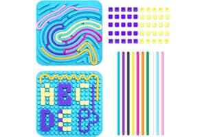 ZSFLZS 1 Pack Sensory Activity Board Silicone,Quiet Fidget Toys Calming Sensory Board,Sensory Toys for Kids with Autism,ADHD,Double-Side Silicone Fidget Toy for Stress Relief (Square Blue)