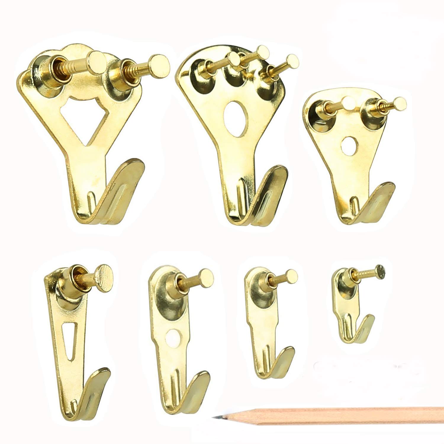 Heavy Duty Picture Hangers with Nails 141 Pieces Strong FUCNEN Metal