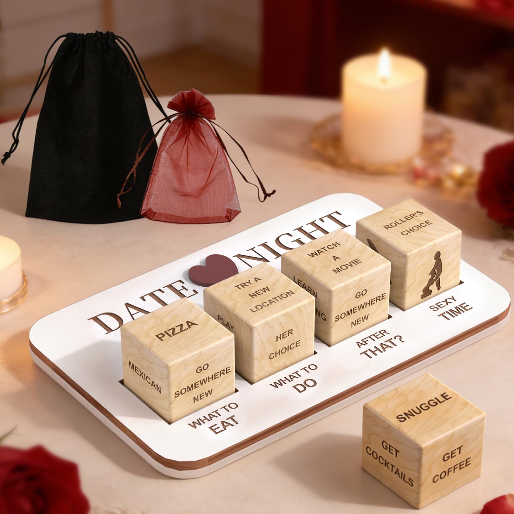 Valentine's Day Gifts for Him Her, Date Night Dice Couples Gift Ideas for Girlfriend Boyfriend, Romantic Valentines Date Night Game for for Couples Husband Wife Anniversary Birthday Gifts