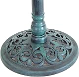 Oypla Traditional Ornamental Garden Pedestal Bird Bath Outdoor Green 62cm view 7