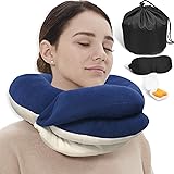 BUYUE Travel Neck Pillows for Airplanes, 360° Head