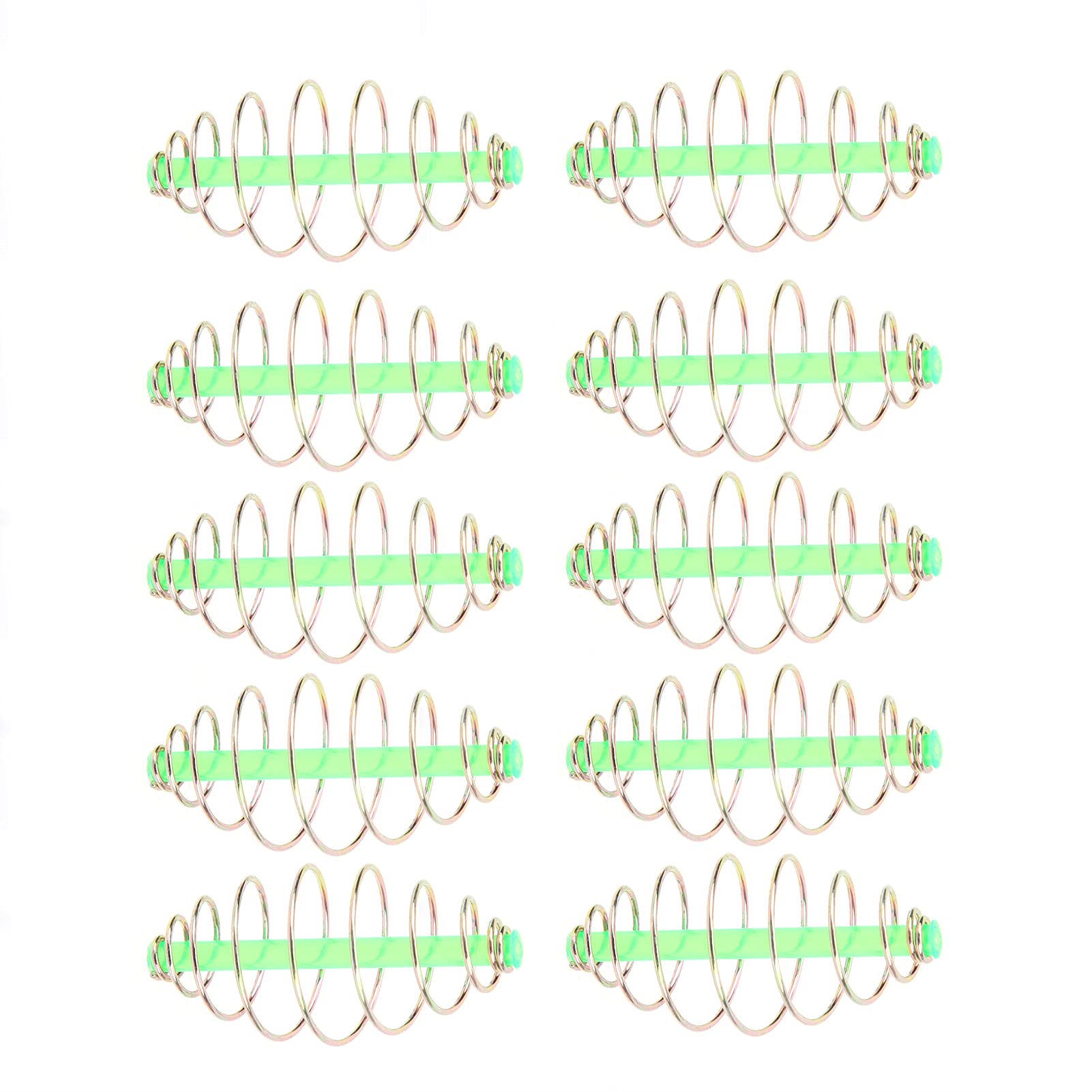 Photo 1 of SPYMINNPOO Carp Fishing Feeder,10PCS Spring Coil Inline Method Feeder Coil Inline Metal Bait Feeder Fishing Tackle Fishing Feeder Basket Fishing Accessories Tackle(L)