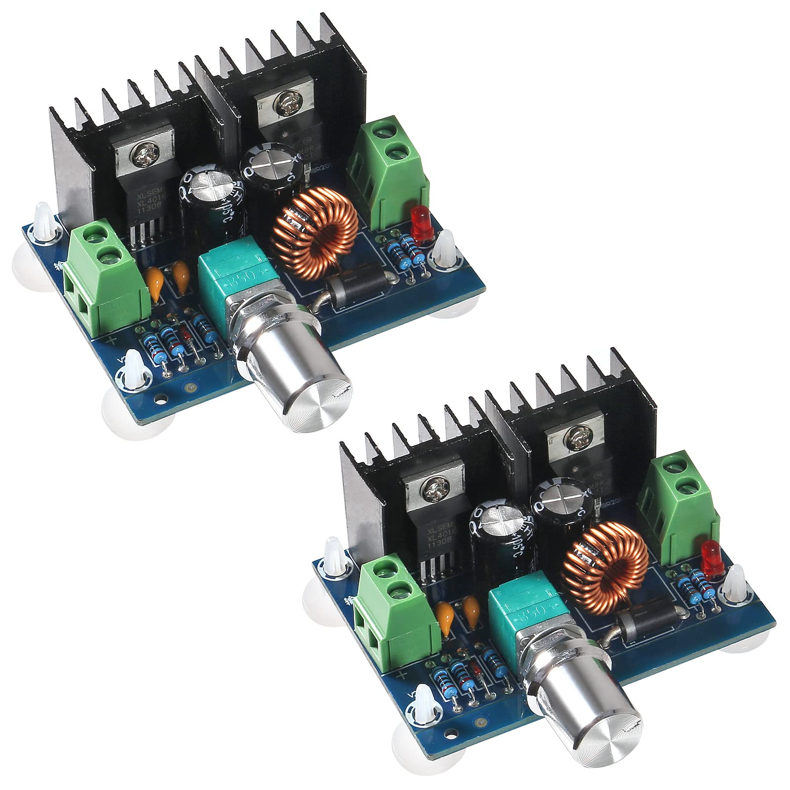 AOICRIE Universal PWM DC 12-48V 8A 200W Wide Voltage Stepless Brushed Motor Speed Controller High Accuracy Variable PLC Adjustable 4-40V to 1.25-36V (2pcs)