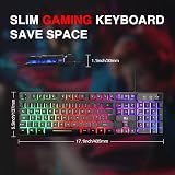 Rii Gaming Keyboard UK Layout USB Wired Rainbow Backlit 105 Keys view 6