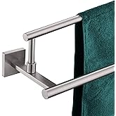 KOKOSIRI Bath Towel Holders Brushed Nickel Bathroom Rack 32-Inch Double Towel Bars Overlength Kitchen Rails Stainless Steel B5009BR-L32