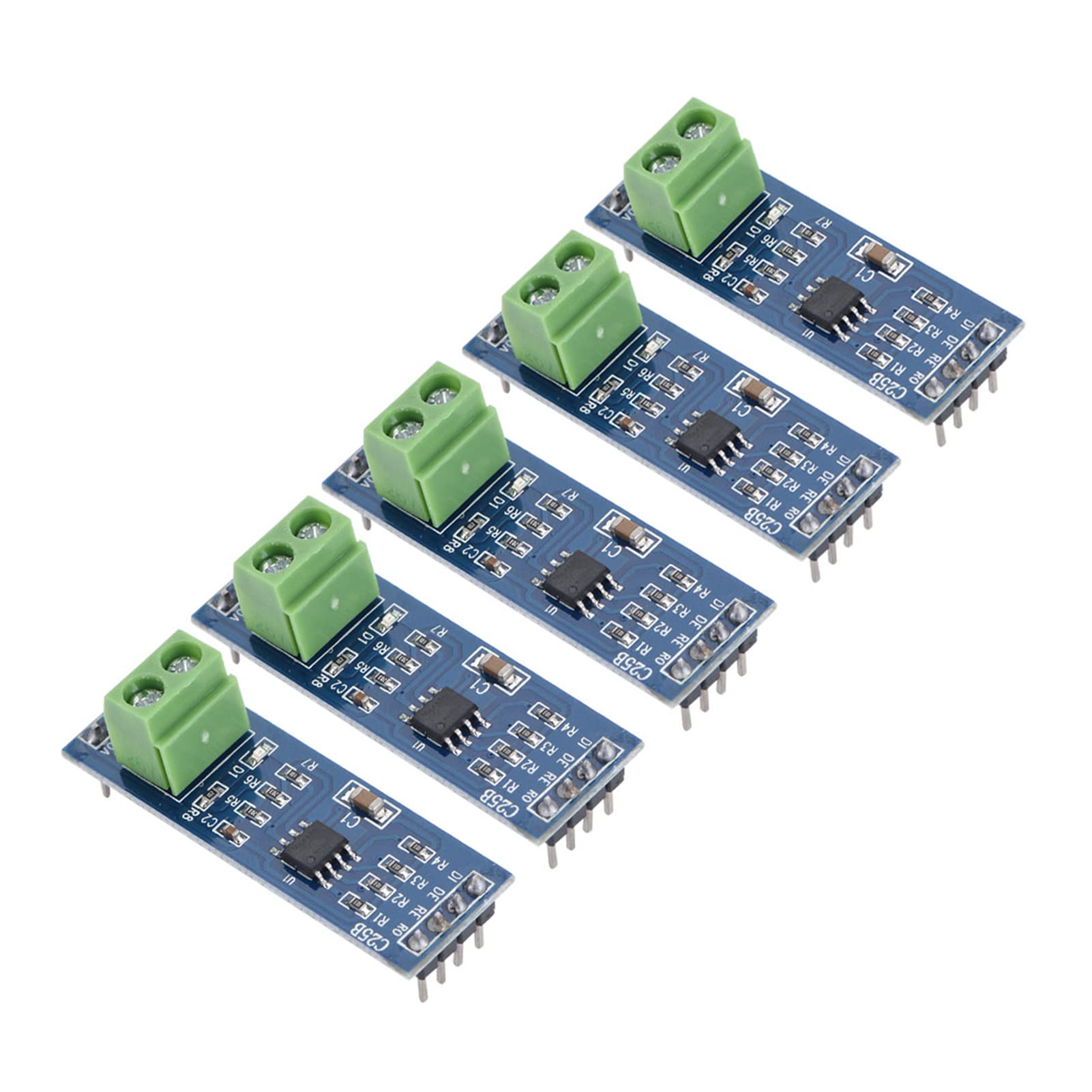 YWBL-WH MAX485 RS-485 to TTL Converter Module, 5 Pack, Industrial Communication Adapter for MCU Control Systems