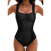 Zando Ruched Womens One Piece Swimsuit 2026 - Tummy Control Bathing Suits for Women Modest Slimming Swimsuits Full Coverage