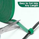 KINGLAKE 12mm 20m Green Garden Tape Plant Tie Self Adhesive Hook Loop view 3